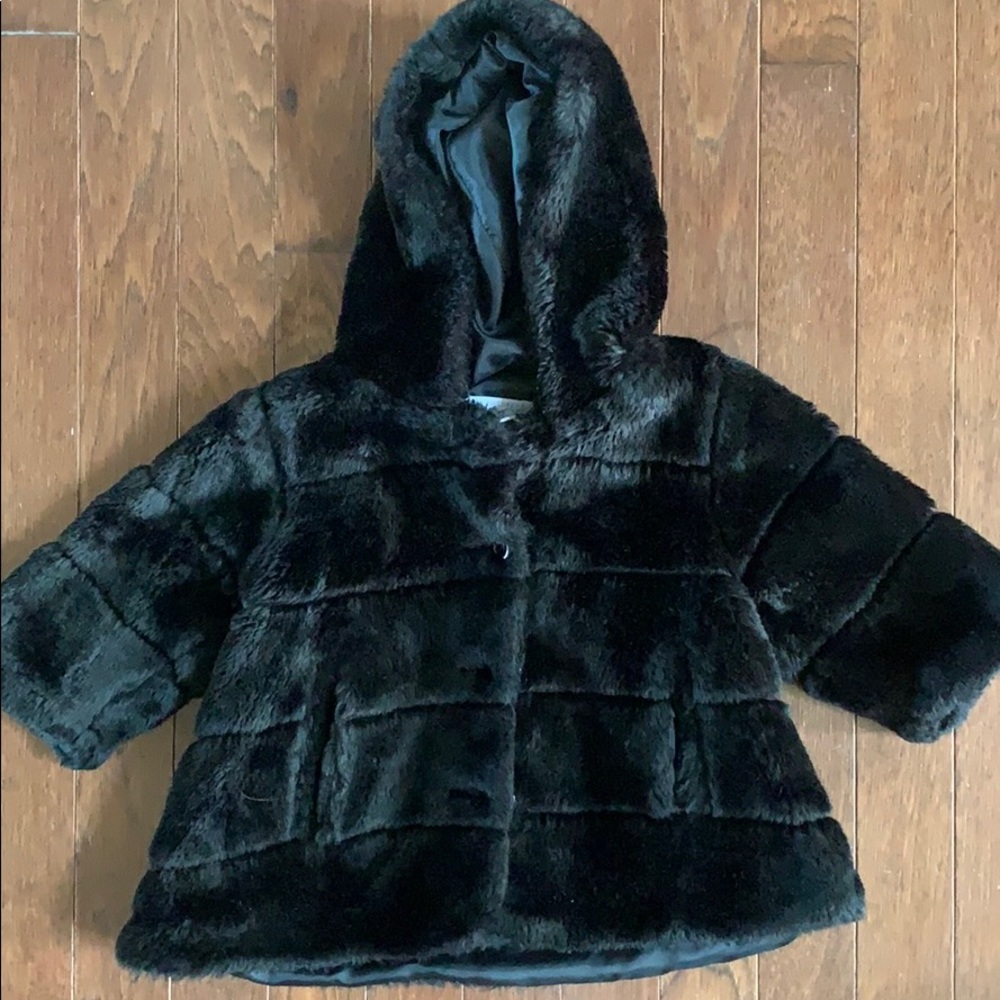 Furry black coat